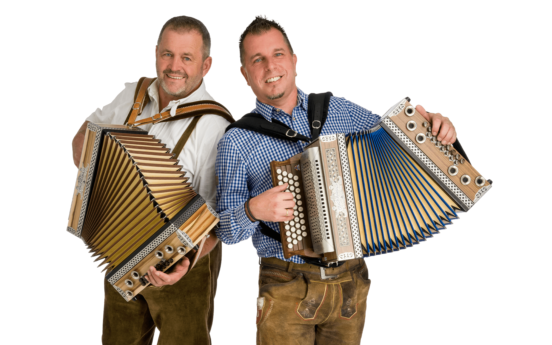 Begeisterte Harmonikaspieler