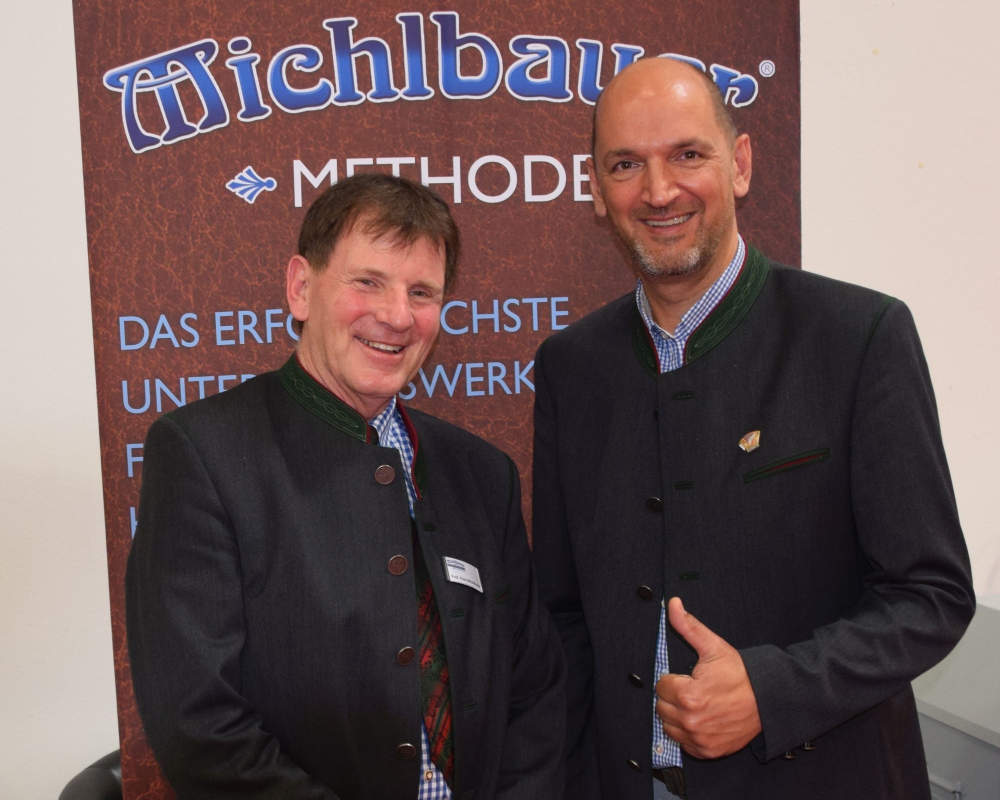 Bild 01: Firmengründer Prof. Florian Michlbauer und Geschäftsführer Heinrich Schedler.