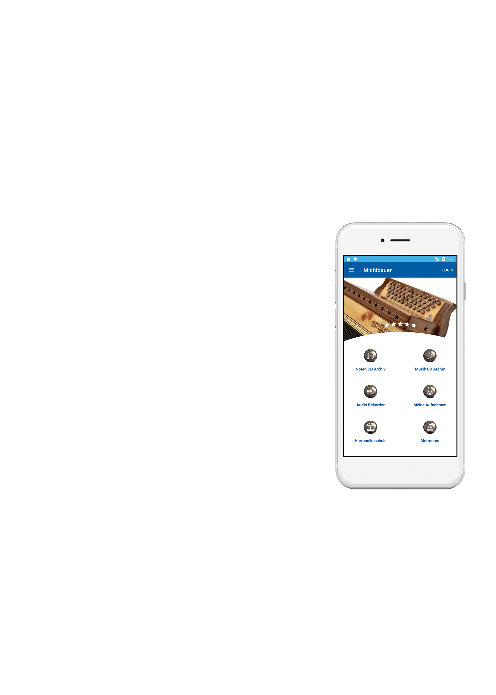 Die Michlbauer App am Smartphone