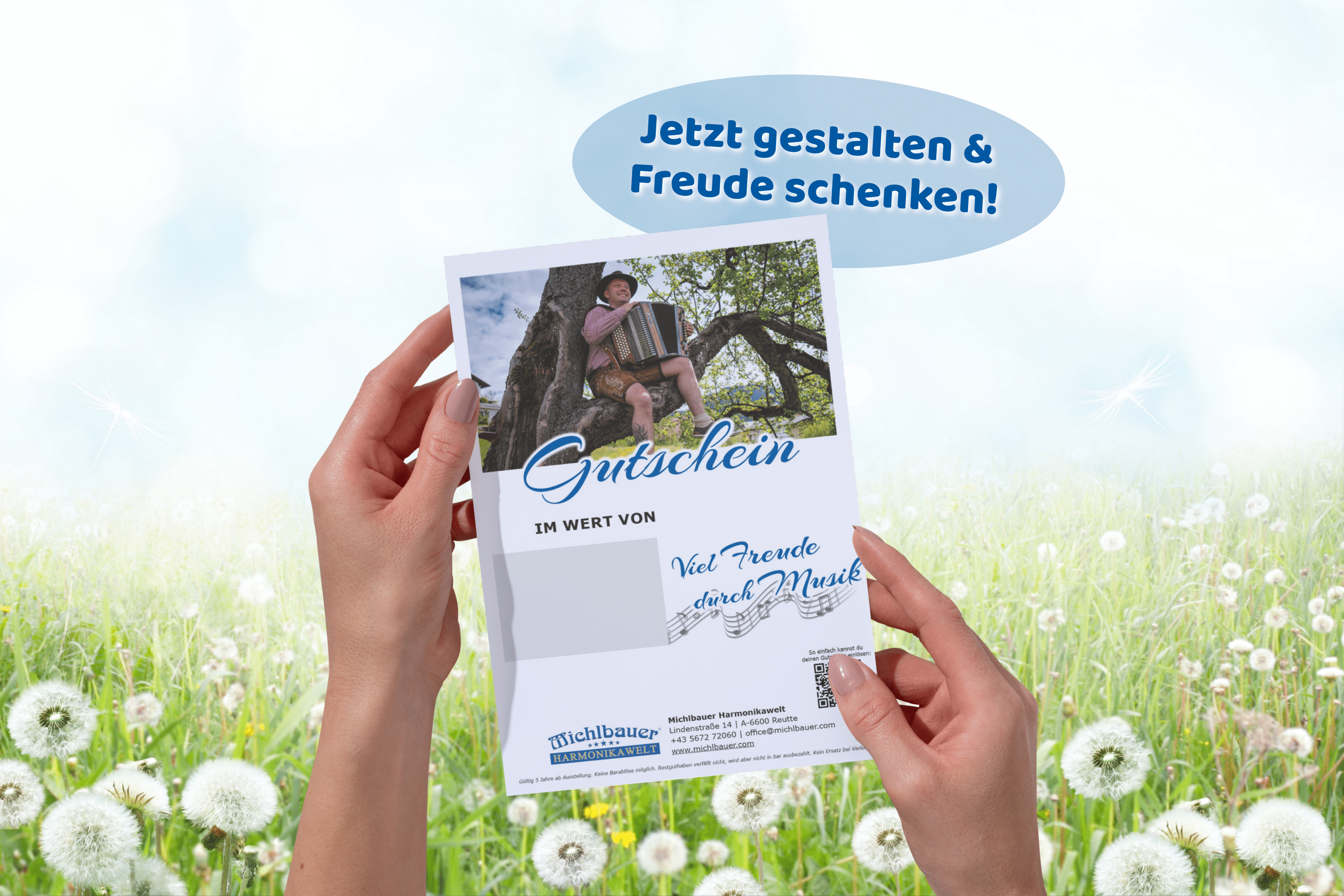 Jetzt Gutschein gestalten und Freude schenken!