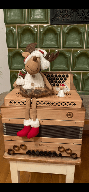 Harmonika mit Weihnachtsrentier
