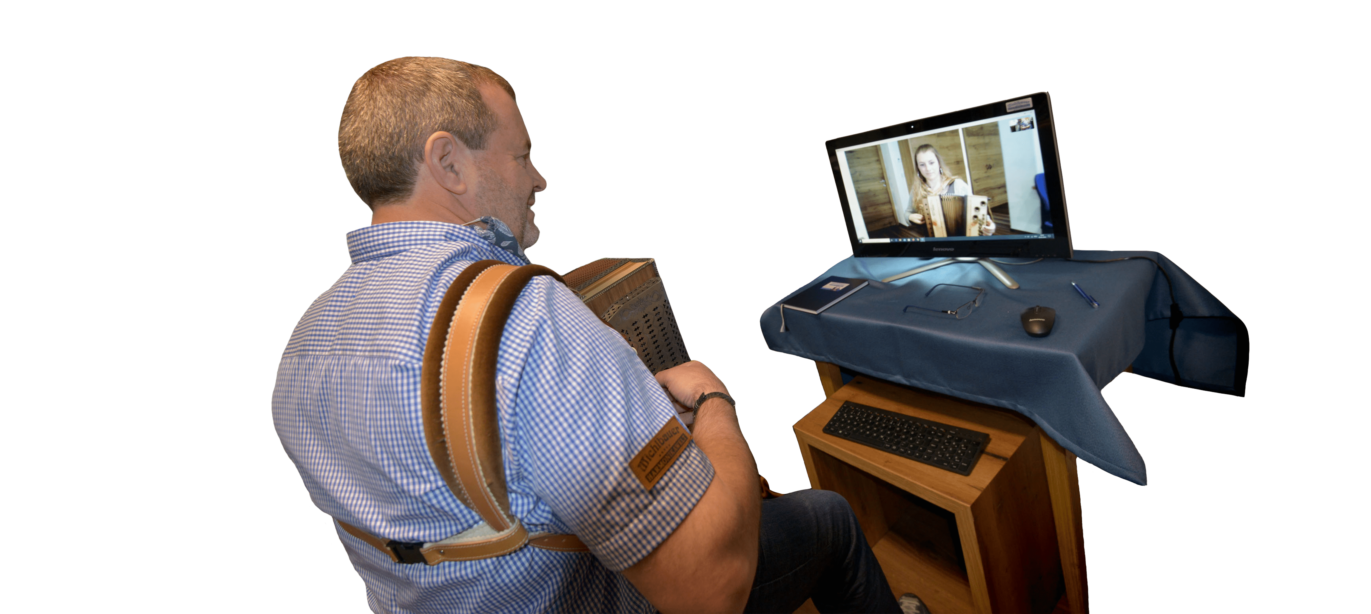 Online-Harmonika-Unterricht via Skype