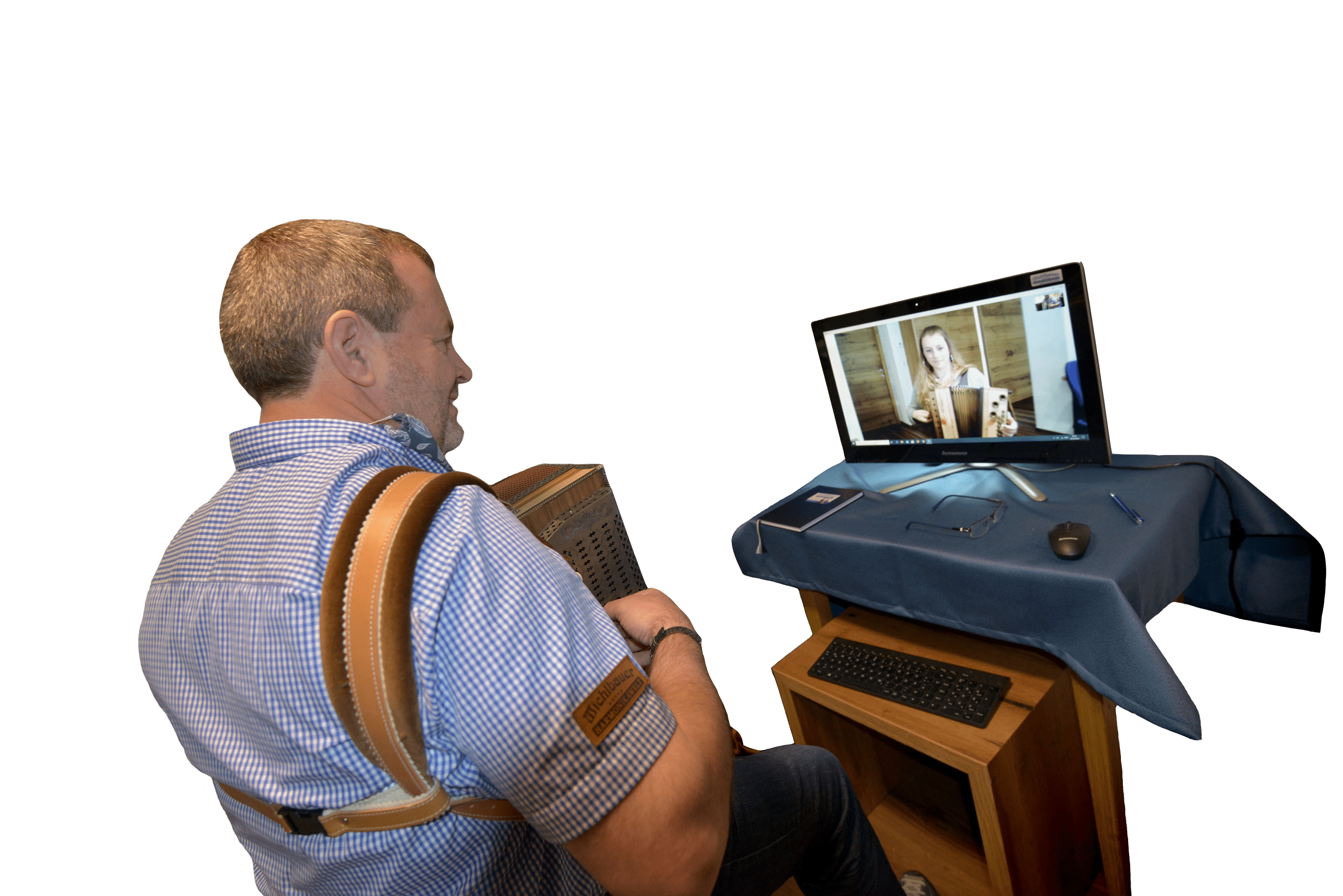 Online-Harmonika-Unterricht via Skype